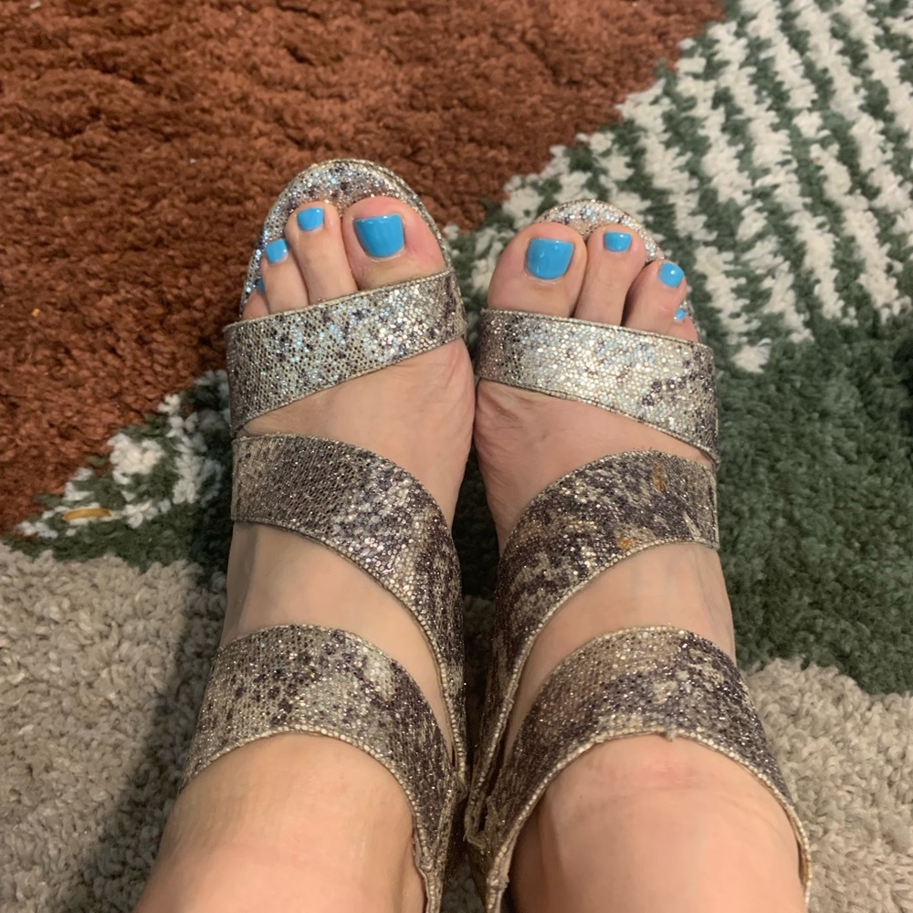 🎉2/$60 sale🎉 Nina Sparkling high heels sandal, size 9 some wears & spots